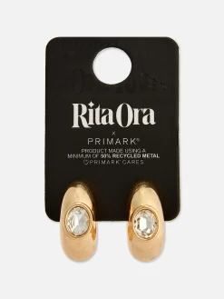 Argolas Grossas Imitação Pedras Preciosas Rita Ora