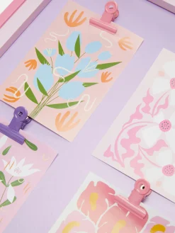 Arte Mural Pendurar Gancho Flores