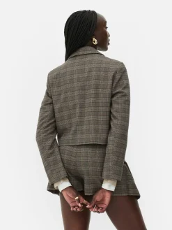 Blazer Curto Xadrez Rita Ora