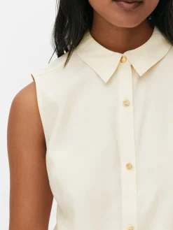 Blusa S/ Mangas Botões