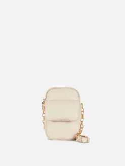 Bolsa Telemóvel Almofadada Imitação Pele