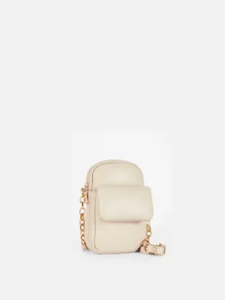 Bolsa Telemóvel Almofadada Imitação Pele