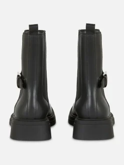 Bota SChelsea Imitação Pele Biqueira Quadrada