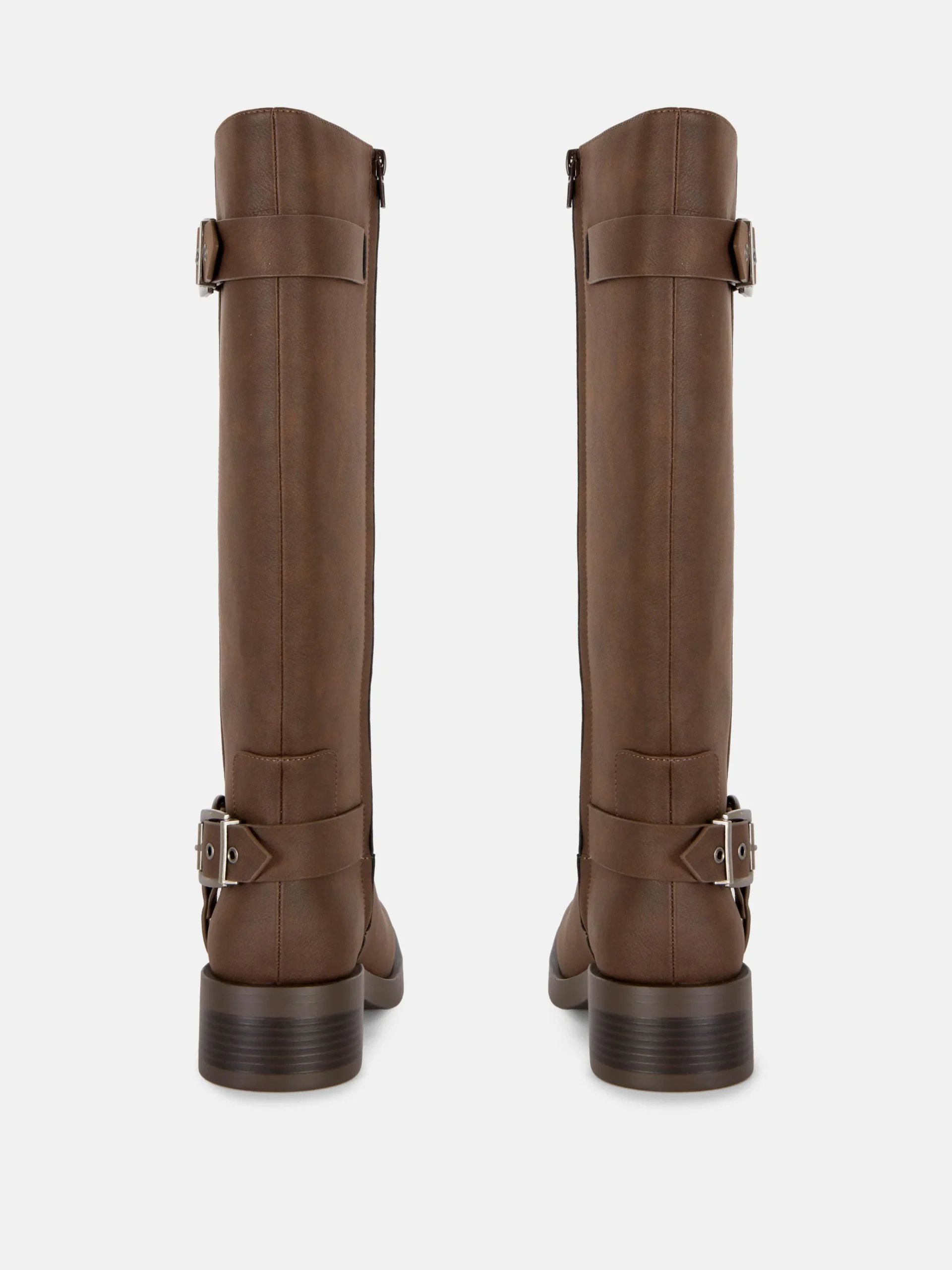 Botas Estilo Motard Biqueira Quadrada