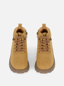 Botas Estilo Trabalho Fecho Correr