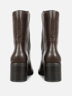 Botas Tacão Grosso S/ Atacadores Rita Ora