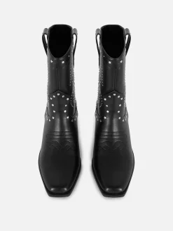 Botins Estilo Vcowboy Tachas