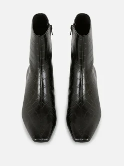 Botins Salto Biqueira Quadrada