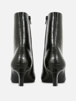 Botins Salto Biqueira Quadrada