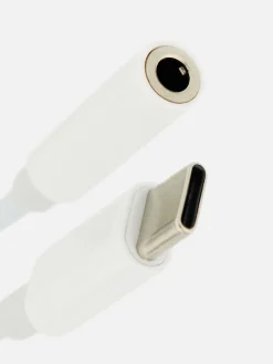 Cabo Adaptador USB-C Tomada áudio