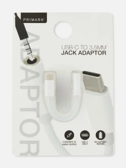 Cabo Adaptador USB-C Tomada áudio