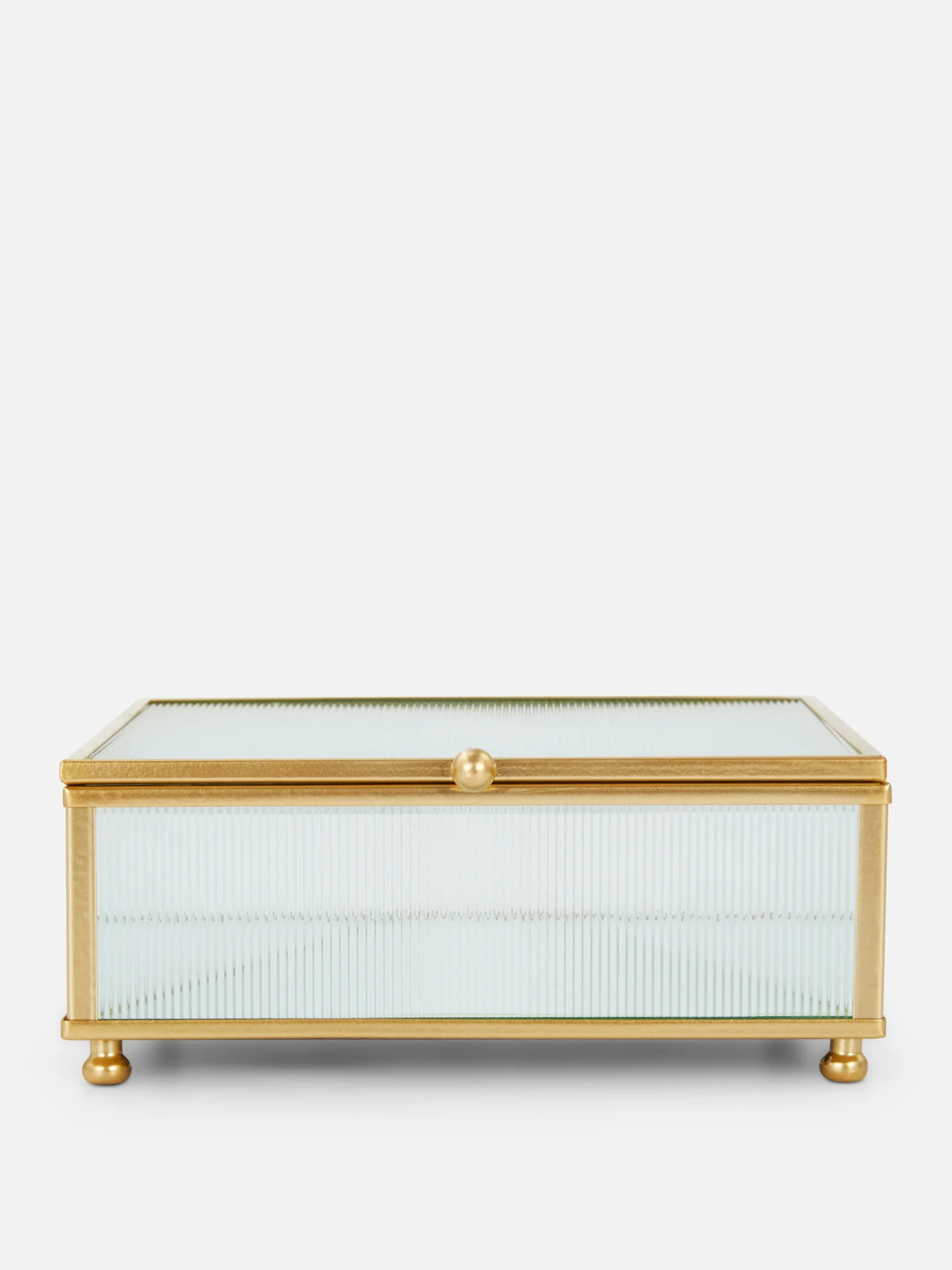 Caixa Bijutaria Vidro Texturado