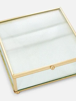 Caixa Bijutaria Vidro Texturado