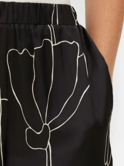 Calças Cetim Coord. Padrão Floral