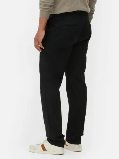 Calças Chino Elásticas Corte Perna Direita