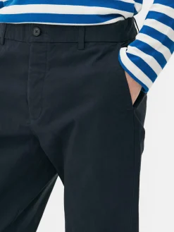 Calças Chinos Elásticas Corte Justo