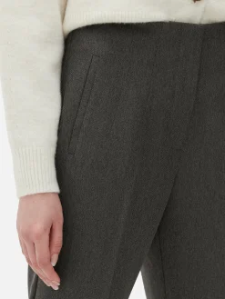 Calças Cintura Subida Emblema Stitch