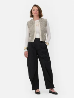 Calças Corte Barrel Utilitárias Rita Ora