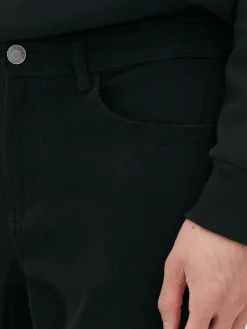 Calças De Ganga De Sarja Corte Direito