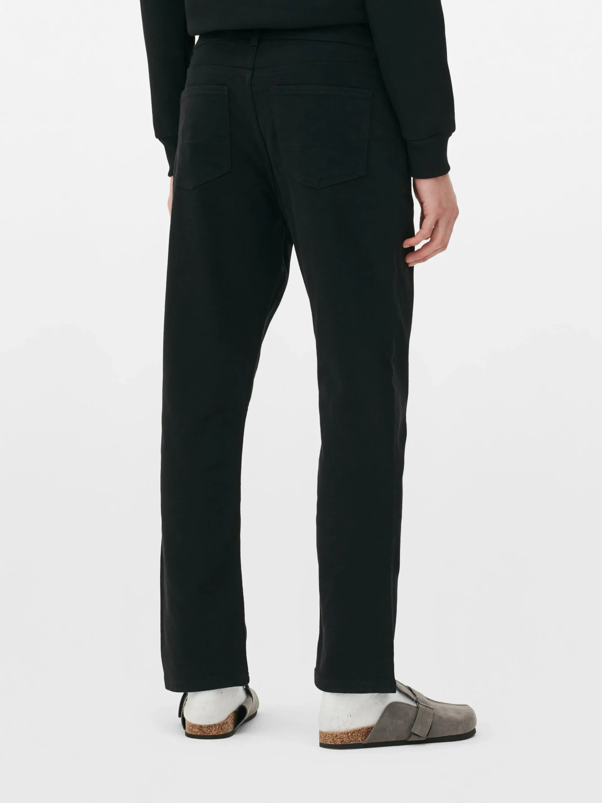 Calças De Ganga De Sarja Corte Direito