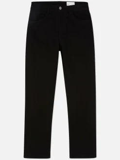 Calças De Ganga De Sarja Corte Direito