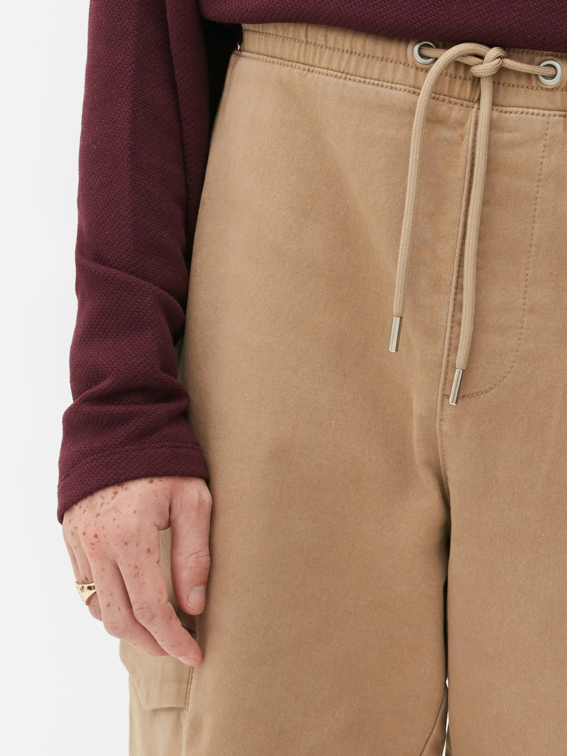 Calças De Treino Cargo Elásticas Corte Folgado