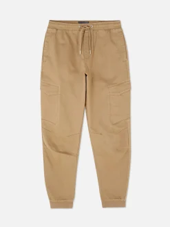 Calças De Treino Cargo Elásticas Corte Folgado