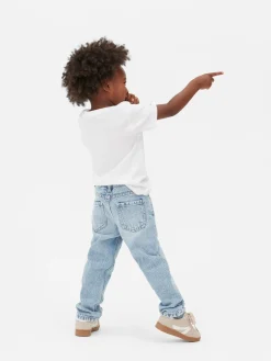 Calças Ganga Corte Perna Direita Desgastadas