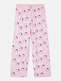 Calças Pijama Corte Perna Larga Hello Kitty