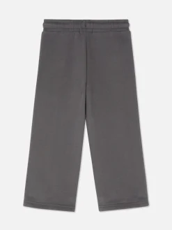 Calças Treino Cordão Corte Perna Larga