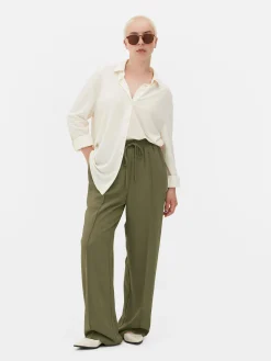 Calças Treino Corte Perna Larga Básicas