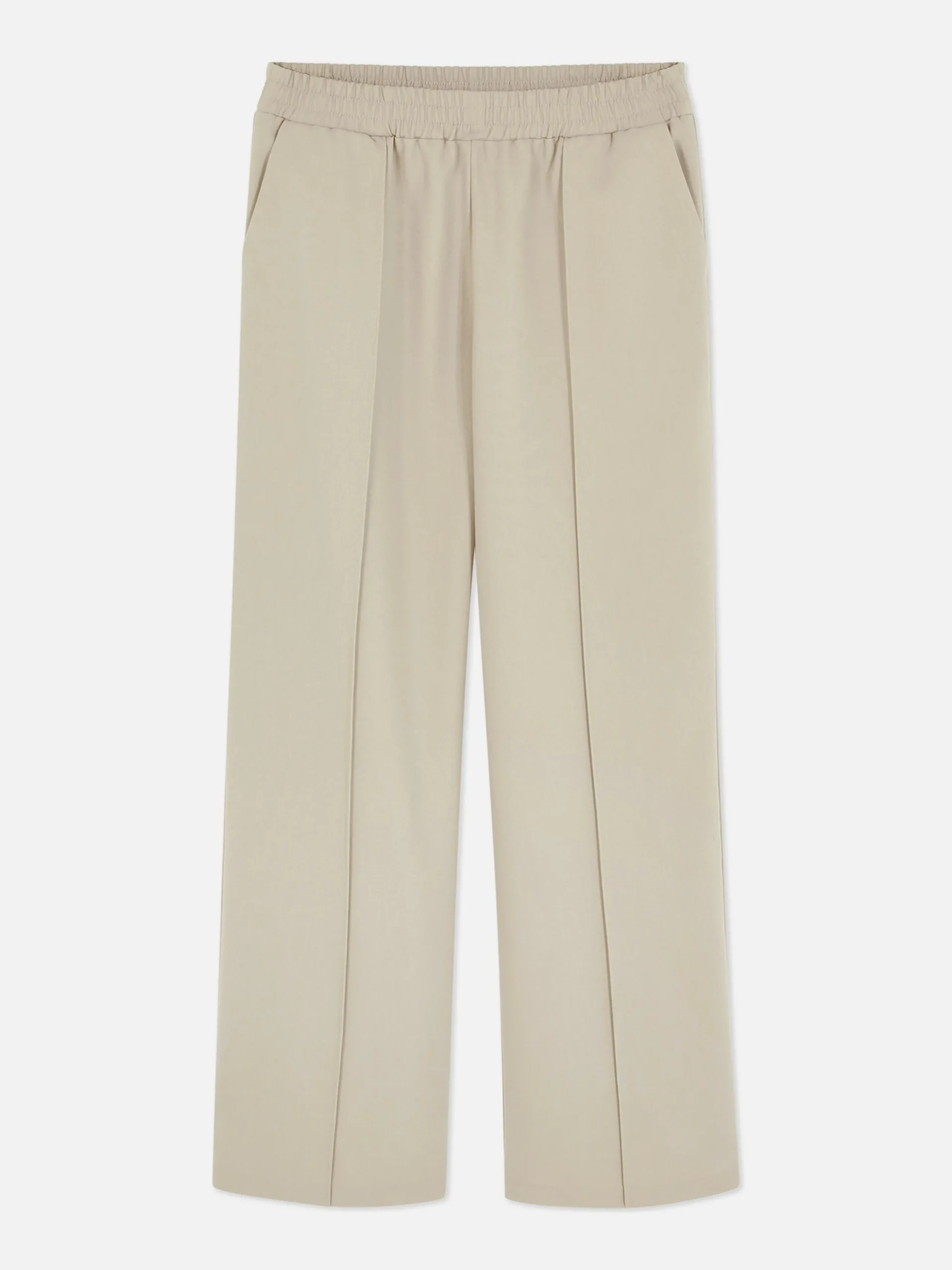 Calças Treino De Tecido Com Detalhes De Costura A Condizer