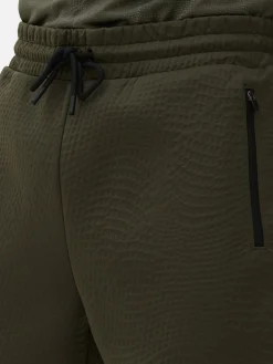 Calças Treino Texturadas Cintura Elástica