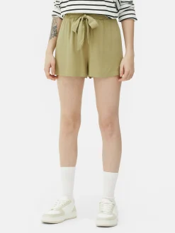 Calções Paperbag Nó à Frente