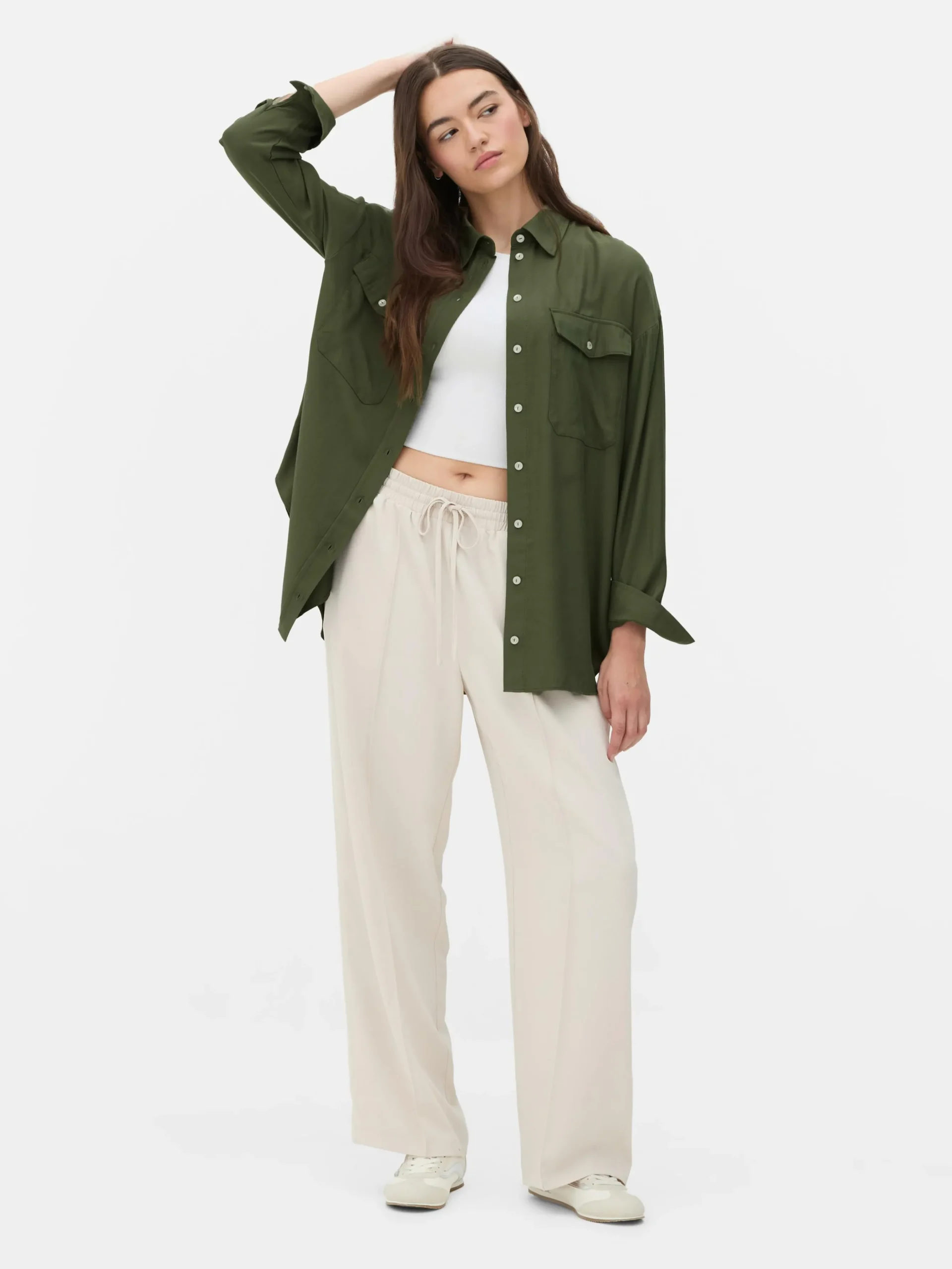 Camisa Bolso Peito Botões