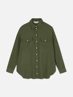 Camisa Bolso Peito Botões