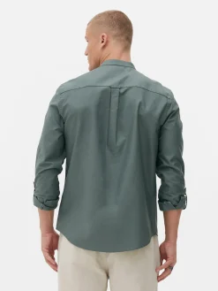 Camisa Botões Manga Enrolada