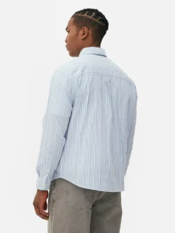 Camisa Manga Comprida Riscas Jacquard