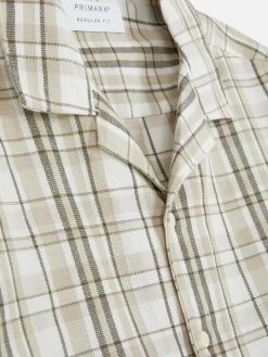 Camisa Manga Curta Xadrez Texturada