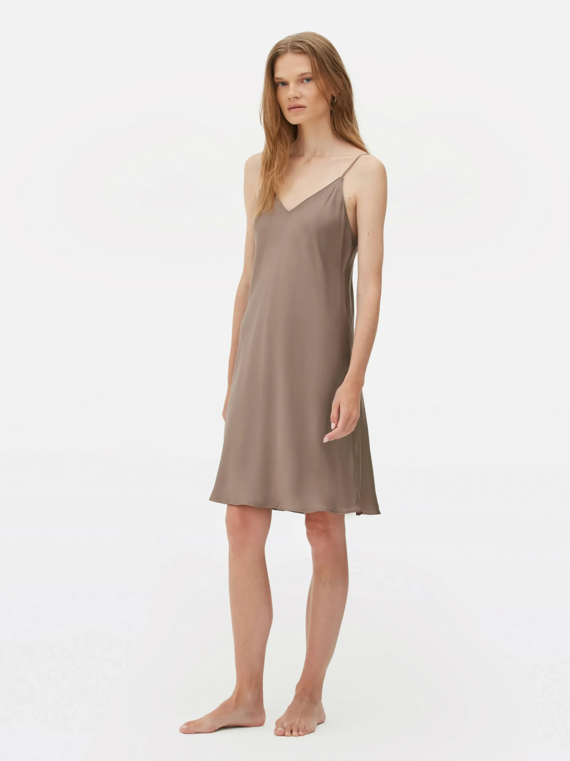 Camisa Noite Comprida Cetim Decote V