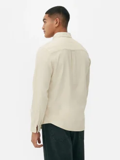 Camisa Sarja Algodão Manga Comprida