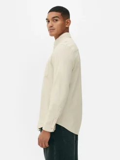 Camisa Sarja Algodão Manga Comprida