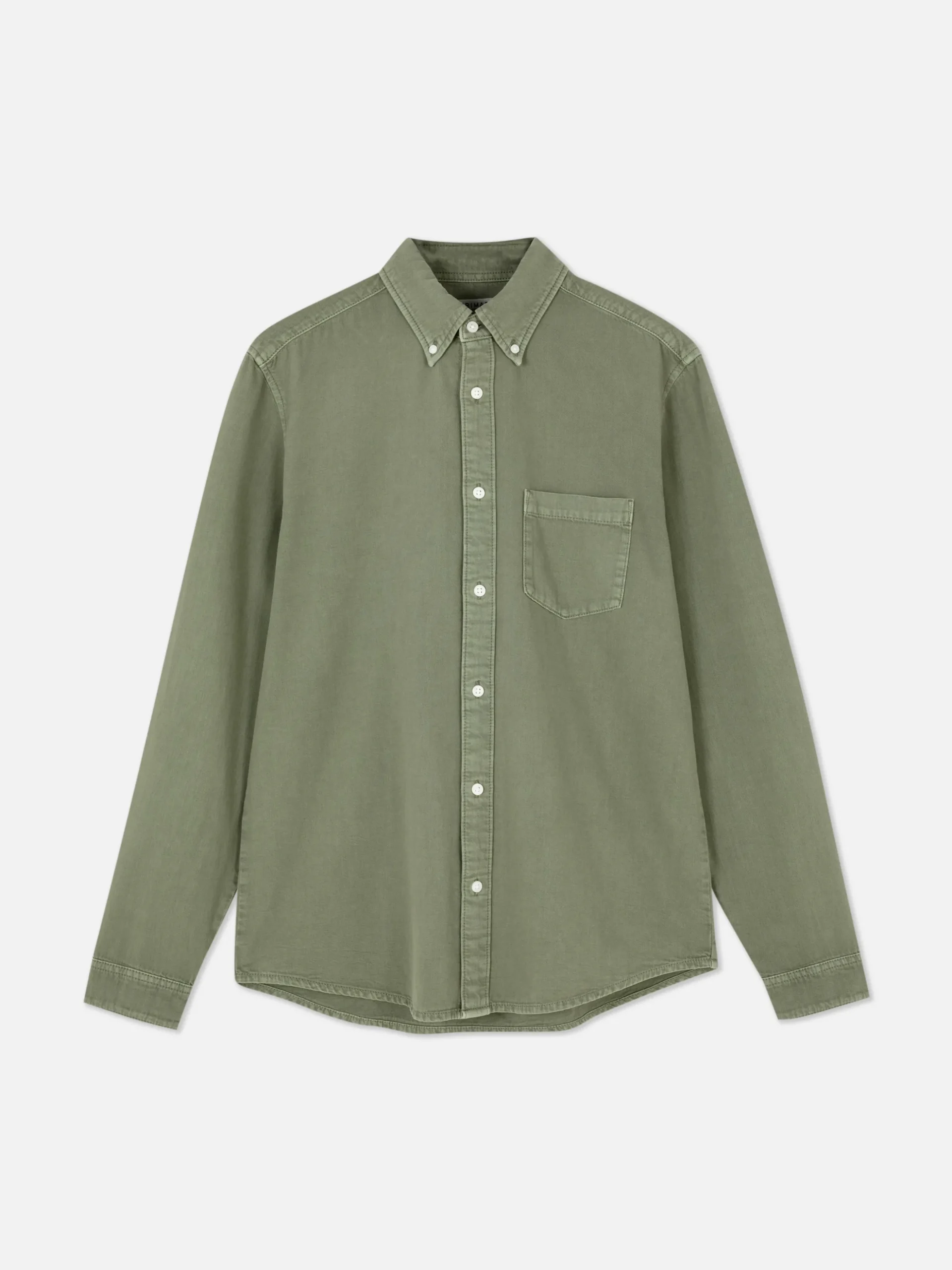 Camisa Sarja Algodão Manga Comprida