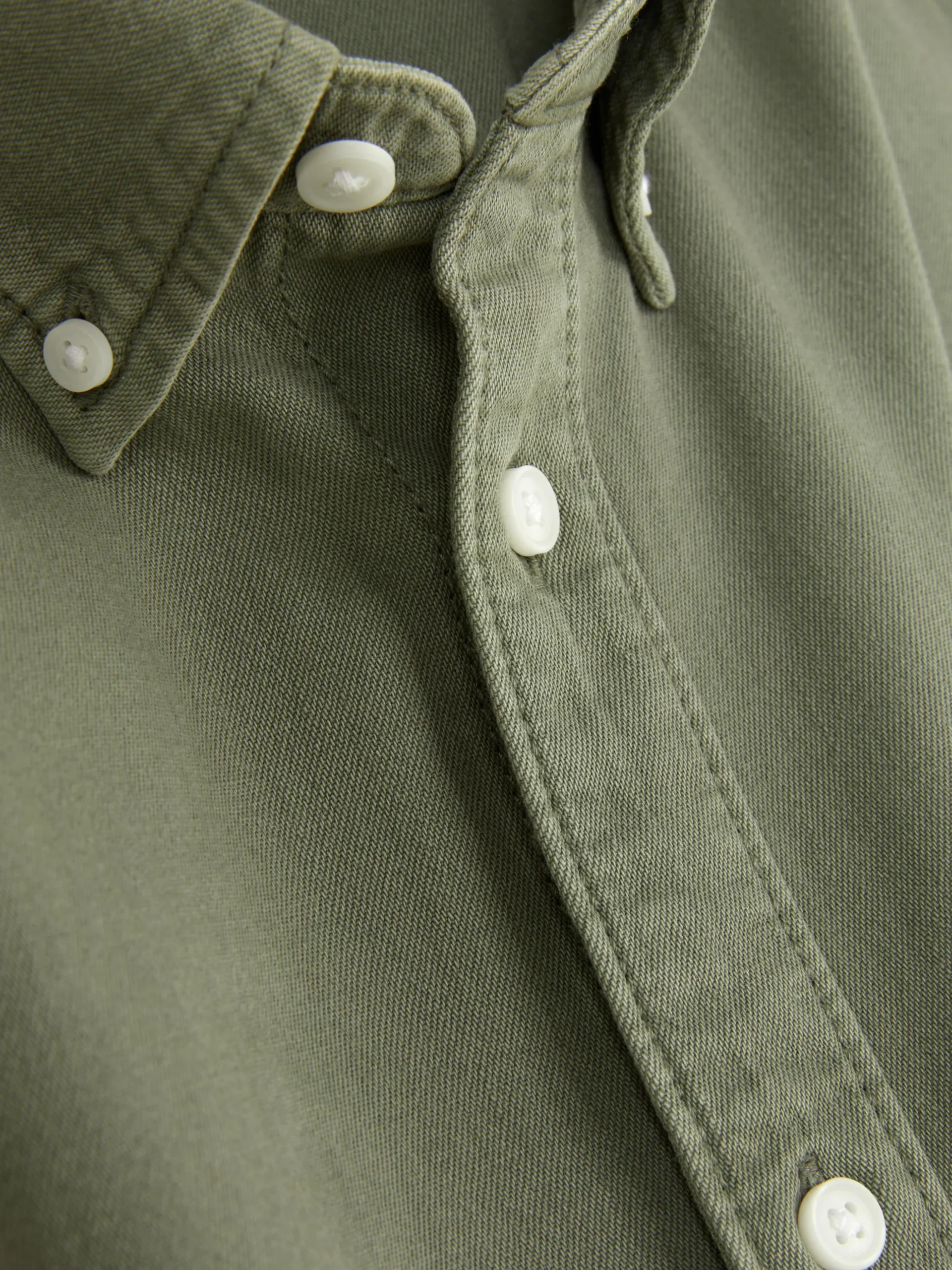 Camisa Sarja Algodão Manga Comprida