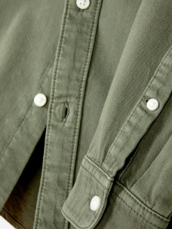 Camisa Sarja Algodão Manga Comprida