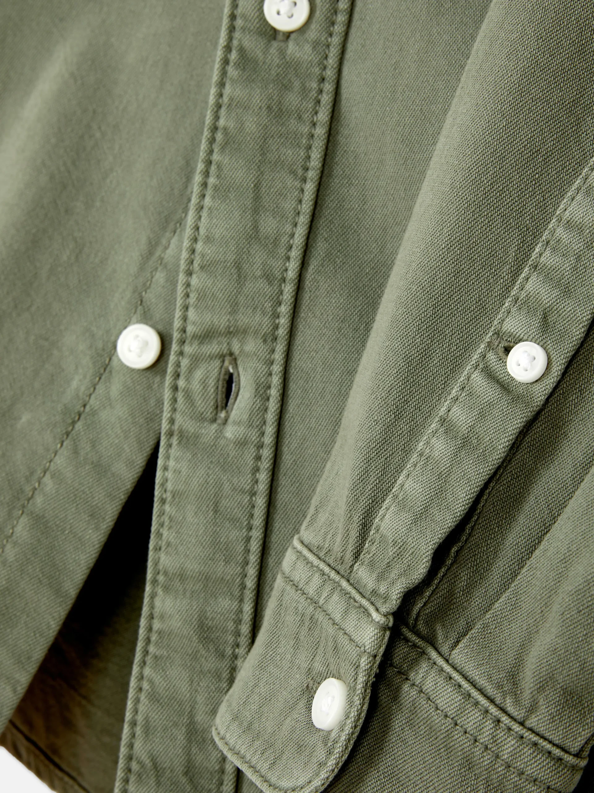 Camisa Sarja Algodão Manga Comprida