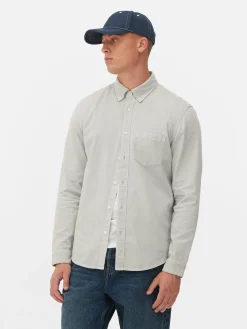 Camisa Sarja Algodão Manga Comprida