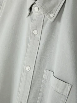 Camisa Sarja Algodão Manga Comprida