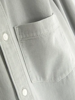 Camisa Sarja Algodão Manga Comprida