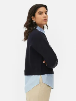 Camisa/camisola Malha Slogan Dois-em-um